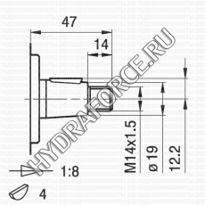 ALP3 шестерёнчатый насос третьей группы (20 см3 - 87 см3), фланец Ø = 50,8 мм, 128x98 мм (Marzocchi Pompe, Италия)
